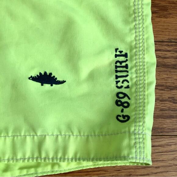 Baby Gap Embroidered Dinosaurs Appliqués  Yellow Swimming Trunks Boy’s Size 5 - Picture 4 of 10